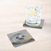 Dessous-de-verre Carré En Papier Bébé phoque gris (En situation)