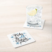 Dessous-de-verre Carré En Papier bébé son froid dehors (En situation)