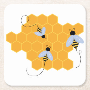 Dessous-de-verre Carré En Papier Bee Hive