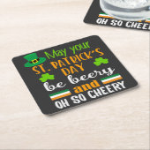 Dessous-de-verre Carré En Papier Beery Cheery St. Patrick's Day (Incliné)