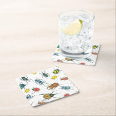 Dessous-de-verre Carré En Papier Beetles (En situation)