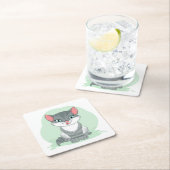 Dessous-de-verre Carré En Papier Belle Amoureux des chats Cadeau Tabby Kitty Maman  (En situation)