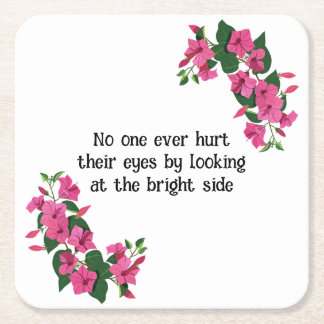 Dessous-de-verre Carré En Papier Belle florale Customisée