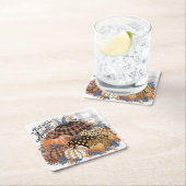 Dessous-de-verre Carré En Papier Belle Rustique Chute amoureuse de l'Art d'Automne (En situation)