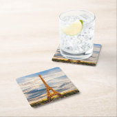 Dessous-de-verre Carré En Papier Belle Tour Eiffel Paris France (En situation)