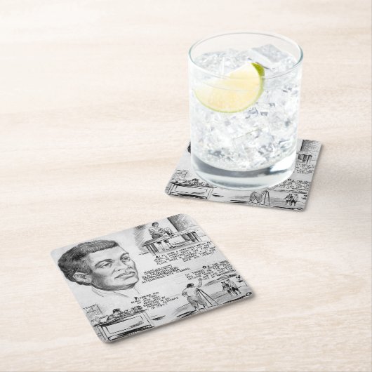 Dessous-de-verre Carré En Papier Benjamin Banneker : Black Scientist & Revolutionar (En situation)