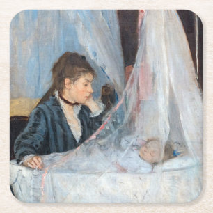 Dessous-de-verre Carré En Papier Berthe Morisot - Le Berceau / The Cradle