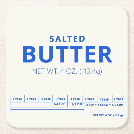 Dessous-de-verre Carré En Papier Beurre (Devant)