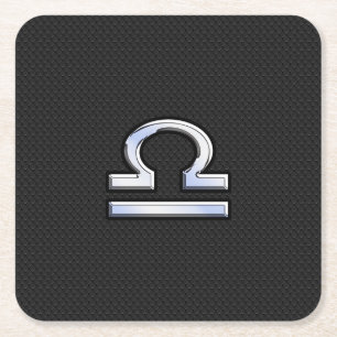 Dessous-de-verre Carré En Papier Bibliothèque moderne Zodiac Connexion en forme de 