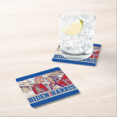 Dessous-de-verre Carré En Papier Biden Harris Ensemble 2020 (En situation)