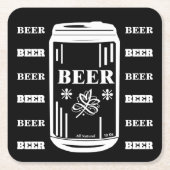 Dessous-de-verre Carré En Papier Bière (Devant)