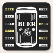 Dessous-de-verre Carré En Papier Bière (Devant)