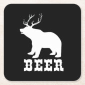 Dessous-de-verre Carré En Papier Bière (Devant)