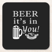 Dessous-de-verre Carré En Papier Bière C'est en toi (Devant)