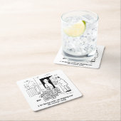 Dessous-de-verre Carré En Papier Bière faisant des emplettes en ligne (En situation)