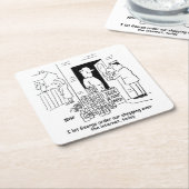 Dessous-de-verre Carré En Papier Bière faisant des emplettes en ligne (Incliné)