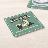 Dessous-de-verre Carré En Papier Bière : Un Pitcher Vaut 1000 Mots (Incliné)