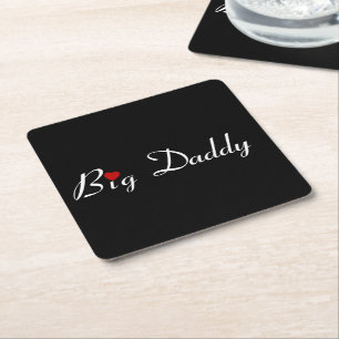 Dessous-de-verre Carré En Papier Big Daddy avec Red Heart