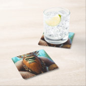 Dessous-de-verre Carré En Papier Bigfoot Eco Warrior (En situation)