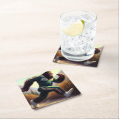 Dessous-de-verre Carré En Papier Bigfoot en cours (En situation)