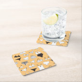 Dessous-de-verre Carré En Papier Bikini tropical : Motif d'été à main (En situation)