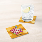 Dessous-de-verre Carré En Papier Bingo ! (En situation)