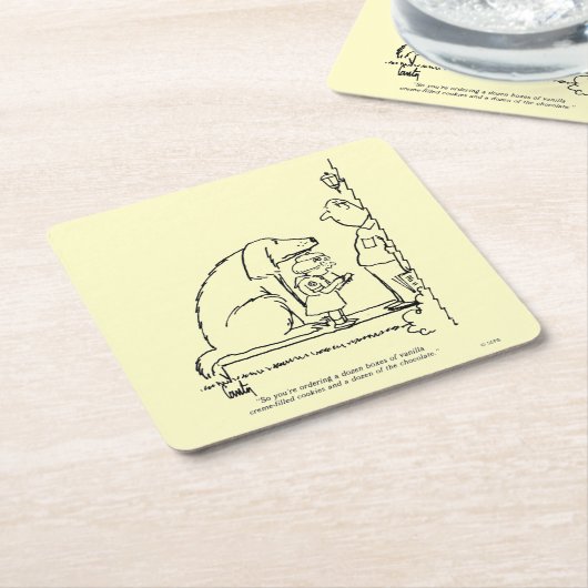 Dessous-de-verre Carré En Papier Biscuits de commande (Incliné)