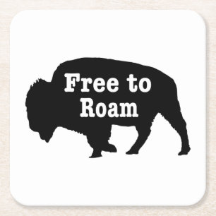 Dessous-de-verre Carré En Papier Bison libre de Roam