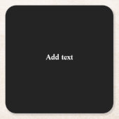 Dessous-de-verre Carré En Papier Black-black, simply elegant template, (Devant)