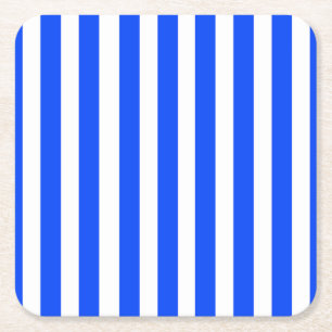 Dessous-de-verre Carré En Papier Bleu et Motif blanc pour voiles verticales