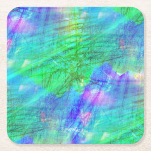 Dessous-de-verre Carré En Papier bleu sans couture d'aquarelle d'arrière - plan