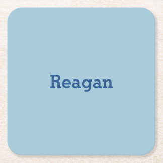 Dessous-de-verre Carré En Papier Bleu vert gris personnalisable