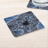 Dessous-de-verre Carré En Papier Bleus Abstract (Incliné)