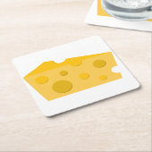 Dessous-de-verre Carré En Papier Bloc de fromage (Incliné)