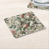 Dessous-de-verre Carré En Papier Bloombound Sentinel – Gothic Floral Design (Incliné)