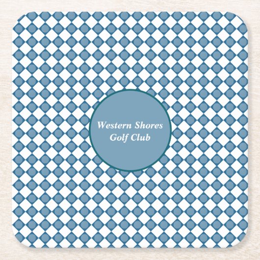 Dessous-de-verre Carré En Papier Blue Argyle Golf Pattern (Devant)