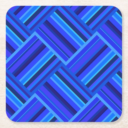 Dessous-de-verre Carré En Papier Blue stripes (Devant)