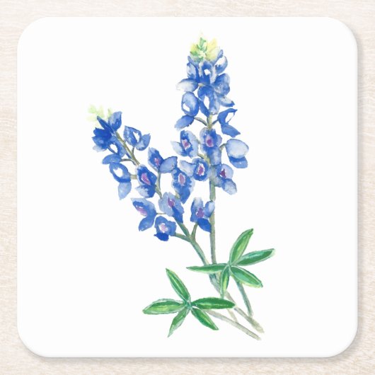 Dessous-de-verre Carré En Papier Bluebonnets 3 (Devant)