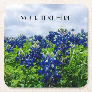 Dessous-de-verre Carré En Papier Bluebonnets Fleurs Bleues Texas Texan Floral