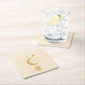 Dessous-de-verre Carré En Papier Blush céleste (En situation)