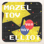 Dessous-de-verre Carré En Papier BM Bar ou JEU Bat mitzvah ON<br><div class="desc">Bar Mitzvah ou Bat mitzvah, "GAME ON" parti thématique faveur Dessous de verre papier. Tous les éléments de conception peuvent être modifiés : supprimé, déplacé, redimensionné, etc. Personnalisez le texte modifiable en supprimant et en remplaçant par le vôtre. Choisissez votre style de police, votre couleur et votre taille préférés. Merci...</div>