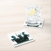 Dessous-de-verre Carré En Papier Boadicea Statue-Westminster Bridge-Londres-Dessous (En situation)