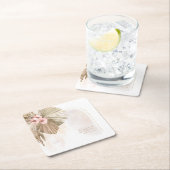 Dessous-de-verre Carré En Papier Boho Oasis Floral Arch Mariage ID959 (En situation)