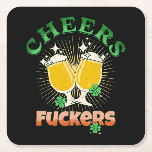Dessous-de-verre Carré En Papier Boire irlandais de la Saint-Patrick