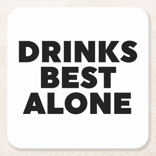 Dessous-de-verre Carré En Papier Boissons les meilleures seules (Devant)