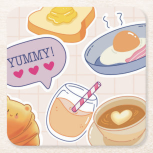 Dessous-de-verre Carré En Papier Bonanza petit-déjeuner