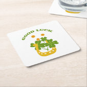 Dessous-de-verre Carré En Papier Bonne chance (Incliné)