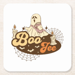 Dessous-de-verre Carré En Papier Boo-Jee Ghost Halloween drôle