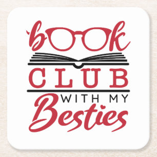 Dessous-de-verre Carré En Papier Book Club avec My Besties