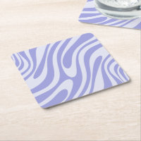 Boucles Wavy Retro Abstrait Motif clair violet